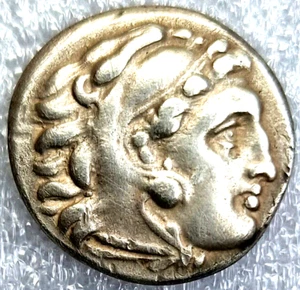 ANTIGONOS I MONOPHTHALMOS - AR DRACHM LAMPSACOS circa 310-301 BC 4.10g/17mm GVF - Picture 1 of 5