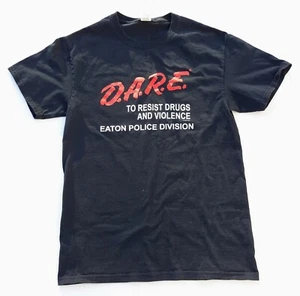 T-Shirt D A R E Resist Drugs & Violence schwarz Größe S Eaton Ohio Police Division  - Bild 1 von 6