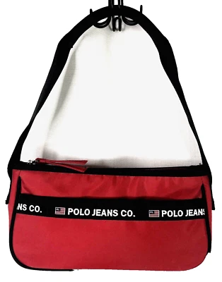 Polo Jeans Company Bag Ralph Lauren Vintage Red Nylon Purse Small Zipper - Image 1 of 4