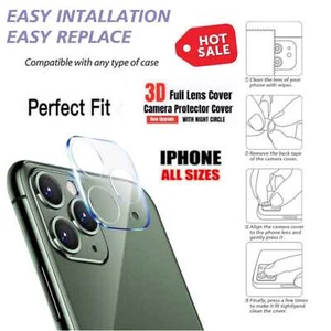 Lente de cámara para iPhone 15, 14, 13, 12, 11 Pro MAX Protector Cubierta de vidrio templado - Imagen 1 de 4