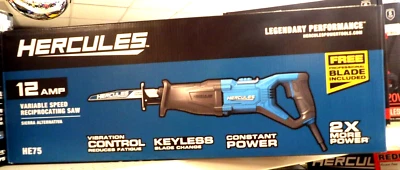 Hercules Electric HE75 12AMP Variable Speed Reciprocating Saw ~NEW - Image 1 of 3