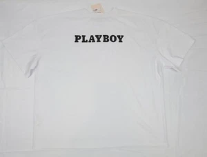 Playboy X Misguided Colab T-Shirt Mens Size 8 Large. White Oversized Tee. NWT - Picture 1 of 7