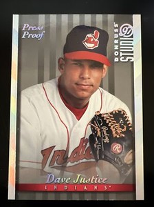 David Justice - Braves Indians - 1997 Donruss Studio Press Proof Silver