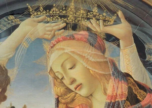 Postkarte: Botticelli - Gesicht der Jungfrau mit Krone - Bild 1 von 1