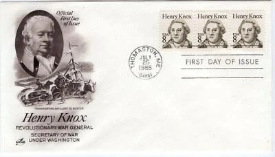 USPS FDC #1851 1985 8¢ Henry Knox Great Americans Series ArtCraft ST2688 - Image 1 of 2