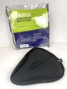 Large Bike Seat Cushion 11"x10" Wide Gel Soft Pad Exercise Bicycle Saddle Cover - Picture 1 of 8
