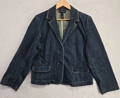 Jaqueta INC Jean Blazer Feminina Grande Denim Cápsula Boho Western Cowgirl Work - Imagem 1 de 4