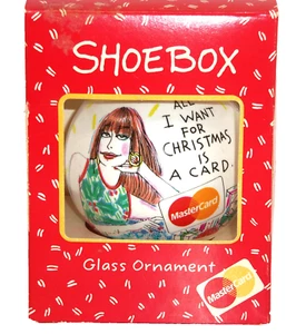 Hallmark Shoebox Ornamento Tutto quello che voglio per Natale è una carta MasterCard 1992 Vintage - Foto 1 di 3