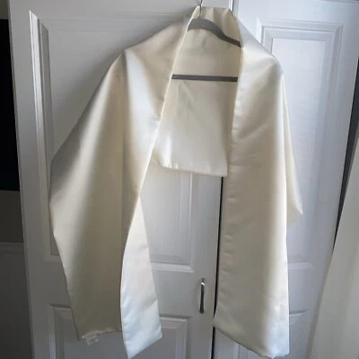 Jessica McClintock Off Winter White Cream Ivory Wedding Scarf Shawl Wrap Vintage - Image 1 of 4