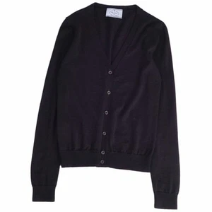 Prada Cardigan Knit Wool Top Women's 38 (M Equivalent) Black Used MOLO-0 - Picture 1 of 7