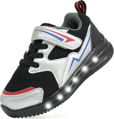 Toddler Boys Girls Light Up Shoes LED Flashing Lightweight Mesh Breathable - Image 1 of 4