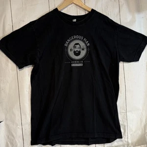 T-Shirt Dangerous Man Brewery schwarz Large Brewing Beer Ale Minneapolis Minnesota - Bild 1 von 8