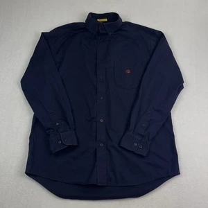 Duck Head Men's Long Sleeve Shirt Classic Oxford Navy Wrinkle Resistant Size M - Picture 1 of 11