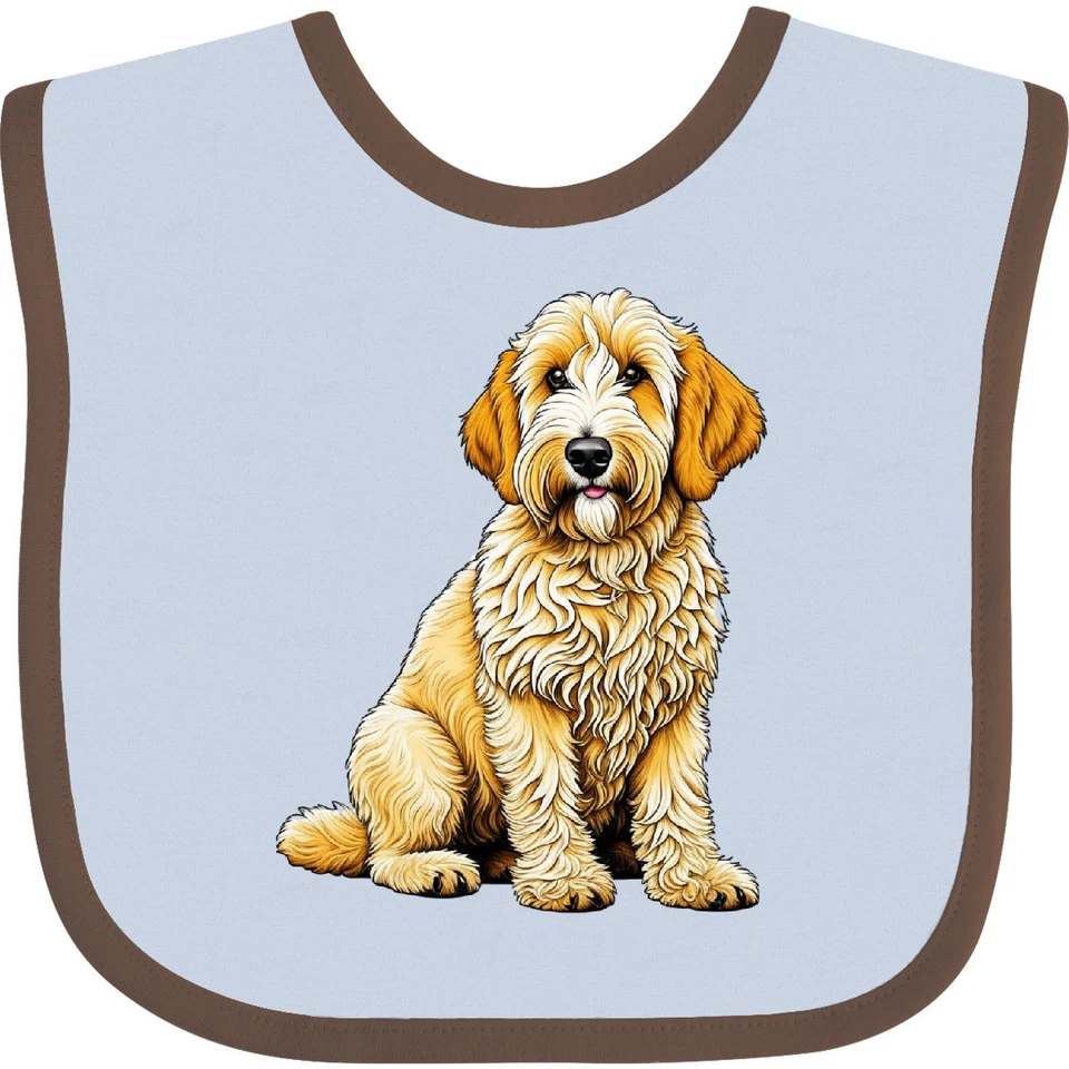 Linda mascota linda Inktastic Goldendoodle perro caniche Golden Retriever bebé babero mixto cachorro Foto 1 de 1