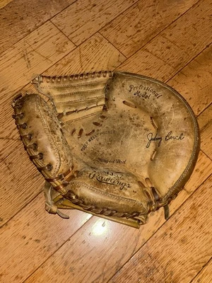 Guante de receptor vintage Rawlings Johnny Bench MJ57 - exhibición/restauración Foto 1 de 4