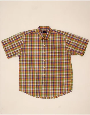 ARROW Mens Short Sleeve Shirt 2XL Green Check Cotton MM01 - Image 1 of 3