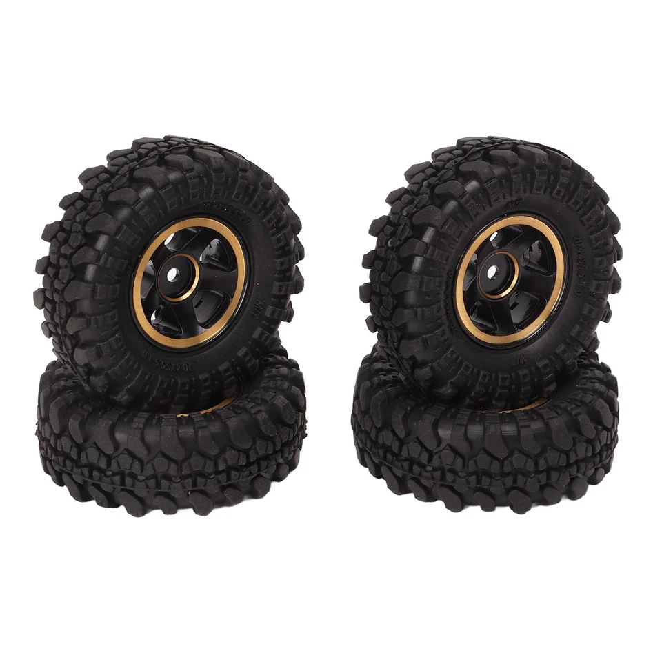 (Black Gold) 1 Zoll RC Reifen Messing Radnabe Gummi RC Autoreifen Für FMS FC DON - Bild 1 von 4