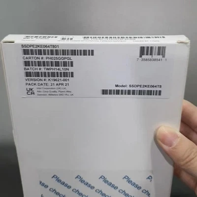 6.4TB SSD INTEL U2 P4610 Solid State Drive SSDPE2KE064T8 NVME VDV10152 VDC AMPS - Image 1 of 2