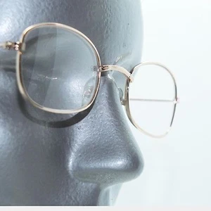 Gafas de lectura marco de metal dorado pulido clásico pequeño ovalado + lente 3,50 - Imagen 1 de 4