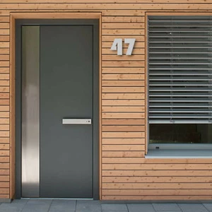 NUMERO CASA 0 Bauhaus Acrilico Grande Galleggiante Elegante Moderno Lucido Fai da te - Foto 1 di 21