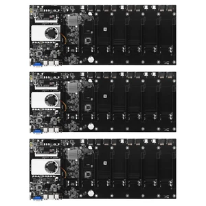 Lot de 3 Carte mère BTC-T37 Minage 8 GPU Mining Rig Minage - Photo 1/13