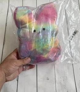 Coniglietto peluche arcobaleno cravatta cuscino tinto 9 pollici coniglietto pasquale giocattolo simpatico animale coniglietto - Foto 1 di 3