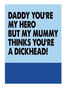 Birthday Greeting Card Fathers Day Dad Daddy Cards Adult Humour Funny Sarcastic - Picture 1 of 2