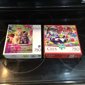 Buffalo Games  750 PC Puzzles  Lot Of 2  CATS