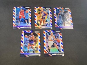 5 CARD 2018-19 PANINI PRIZM BASKETBALL RED WHITE BLUE VETERAN LOT