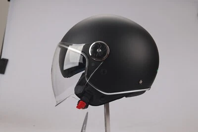 Casco Demi Jet OMOLOGATO per Moto e Scooter JFM con logo Doppia Visiera