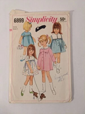 Simplicity Pattern 6899 Child's One-piece Dress And Coat Size 2 - Image 1 of 4