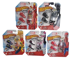 Marvel Hot Wheels SKATE Complete Set - Fingerboard/Skateboards & Shoes - Picture 1 of 11