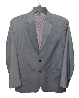 Jaqueta blazer sob medida Giorgio Armani masculina cinza mistura de seda casaco esportivo tamanho 44R - Imagem 1 de 4