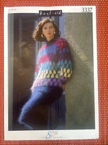 WOMENS MOHAIR JIMPER 26”-38” VINTAGE 90’s KNITTING PATTERN HAYFIELD 3337 - Picture 1 of 5