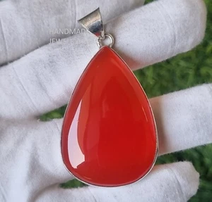 Carnelian Gemstone 925 Sterling Silver Handmade Ultimate Great Pendant PG3805 - Picture 1 of 4