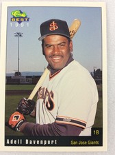 1991 San Jose Giants-Classic BEST Minor League Baseball Card-Adell Davenport