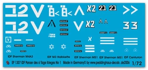 Peddinghstampa 1/72 1307 Idf Carro Armato Il 6. Giorno Guerra No 1 - Foto 1 di 1