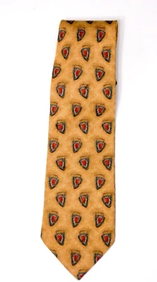 J.Z. Richards Nordstrom Hombre Corbata Hecha a Mano 100% Seda Oro Geométrica  Foto 1 de 4