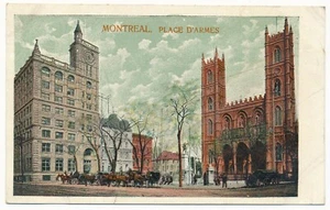 Postal Place D'Armes Montréal Quebec Notre-Dame Nueva York Life Bank edificio - Imagen 1 de 2