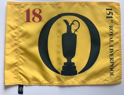 Bandera Abierta Británica 2023 Royal Liverpool Trofeo de Golf Logo PGA Nuevo Foto 1 de 4