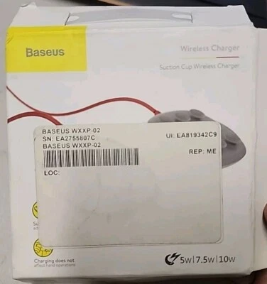 Baseus Wireless Charger Suction Cup Charging Pad for Samsung Galaxy LG WXXP-02 - Image 1 of 4