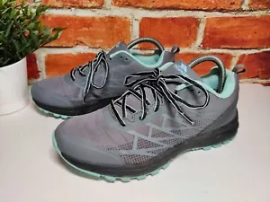 WOMENS TRESPASS BEATRIX UK 7 EU 40 GREY MINT ACTIVE TRAIL HIKE TRAINERS SNEAKERS - Picture 1 of 5
