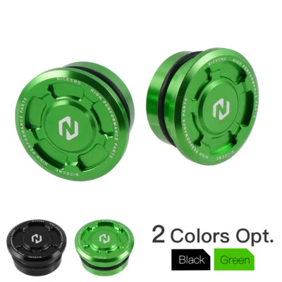 Tapones de orificio de marco NICECNC tapas de brazo oscilante cubiertas de aluminio para Kawasaki KLR650 1987-2024 Foto 1 de 4