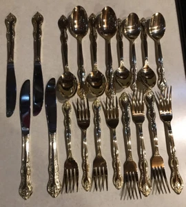 Vajilla International Silver SAN MARCOS 20 piezas servicio para cuatro EP DORADO - Imagen 1 de 9