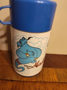 Vintage Disneys Aladdin Thermoskanne Blue Genie 8 Unzen Kapazität - Bild 1 von 7