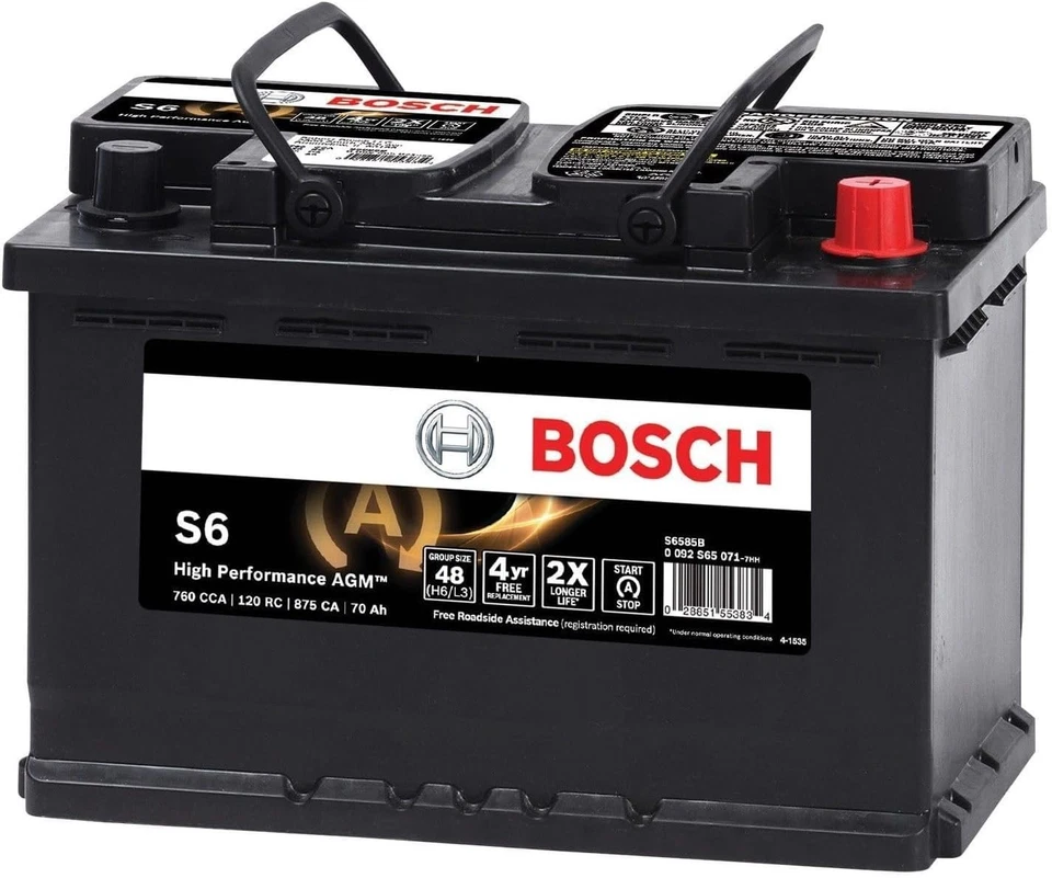 Batería BOSCH S6585B AGM Válvula Regulada BCI Group 48CCA 760 120 Capacidad de Reserva Foto 1 de 4
