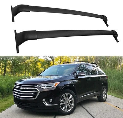 Juego de barras transversales de techo negras para Chevrolet Traverse 2022 barras transversales de aluminio  Foto 1 de 4
