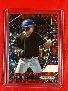 2020 Prizm Draft Picks Gus Steiger #PDP147 - Red Donut Circles Prizm (11/99) RC - Picture 1 of 2