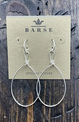 Brincos de laço de arame Barse - Prata esterlina - 2,5 pol. - Novo com etiquetas - Imagem 1 de 3