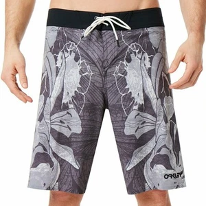Oakley Hombre Pantalones Cortos Board Playa Sudor Gris Tramo Floral Cv7 Talla M - Imagen 1 de 12